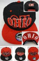 Snap-Back Flat Bill Hat [OHIO/"OH"] Screen Print UnderBill